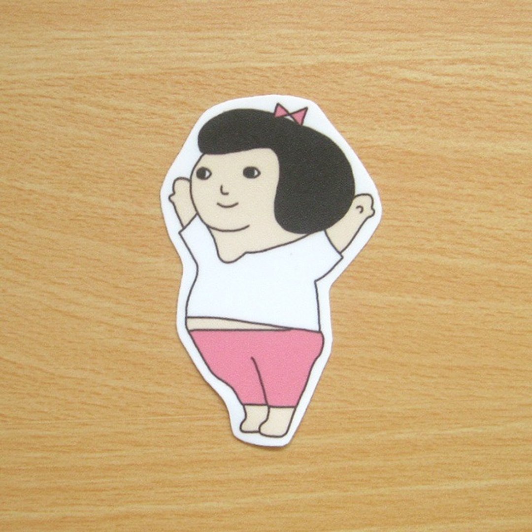 胖女孩 防水贴纸 - 贴纸 - 纸 