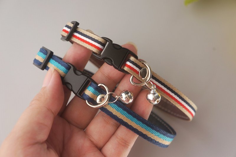 猫咪狗狗兔子鸭子-小型(P-S)-三角巾领巾项圈项链 猫咪安全扣素面 - 项圈/牵绳 - 其他材质 多色