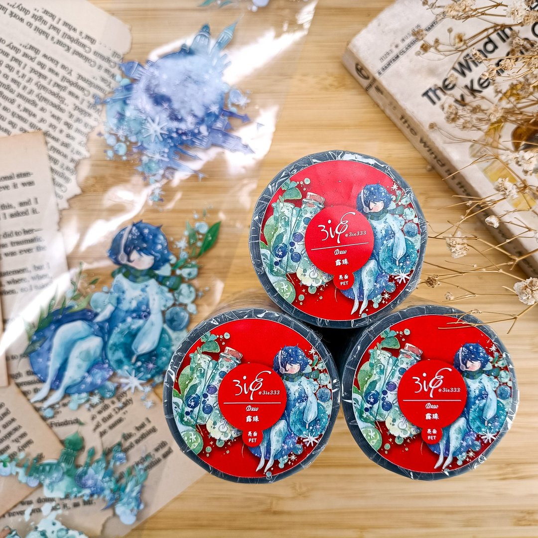 露珠 / 裝飾膠帶 - 纸胶带 - 塑料 多色