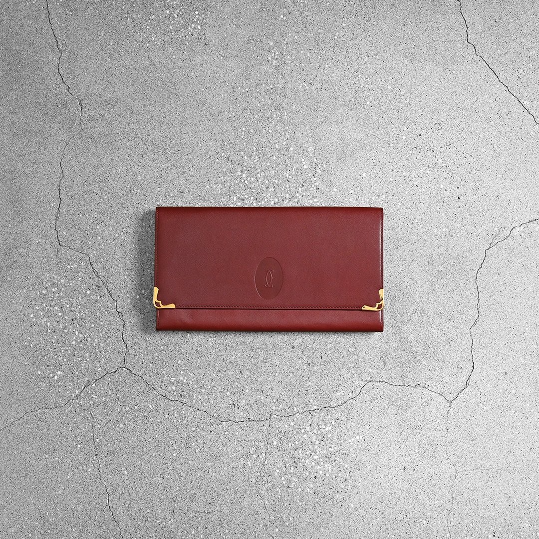 Cartier 古董手拿包 / 卡地亚、古董包、Vintage包、二手精品古董 - 侧背包/斜挎包 - 真皮 红色