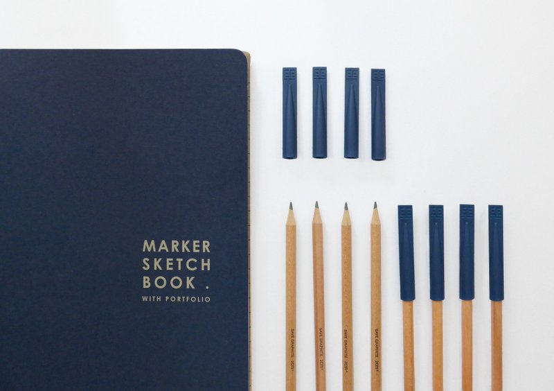 Marker Sketchbook set D - 笔记本/手帐 - 纸 蓝色