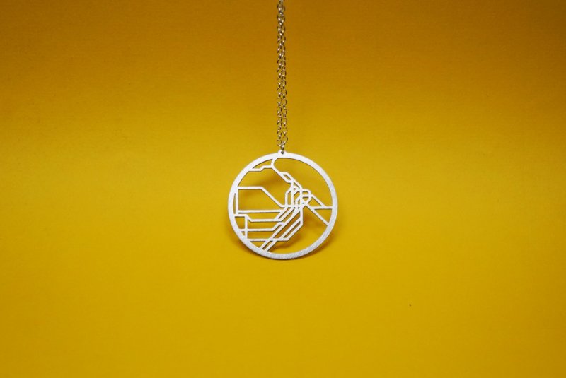 【Made in England】雪梨地图项链 | 雪梨地铁 | 澳洲 | 极简 | 几何 | 英国手工制造 | 礼物盒包装 - 项链 - 其他金属 银色