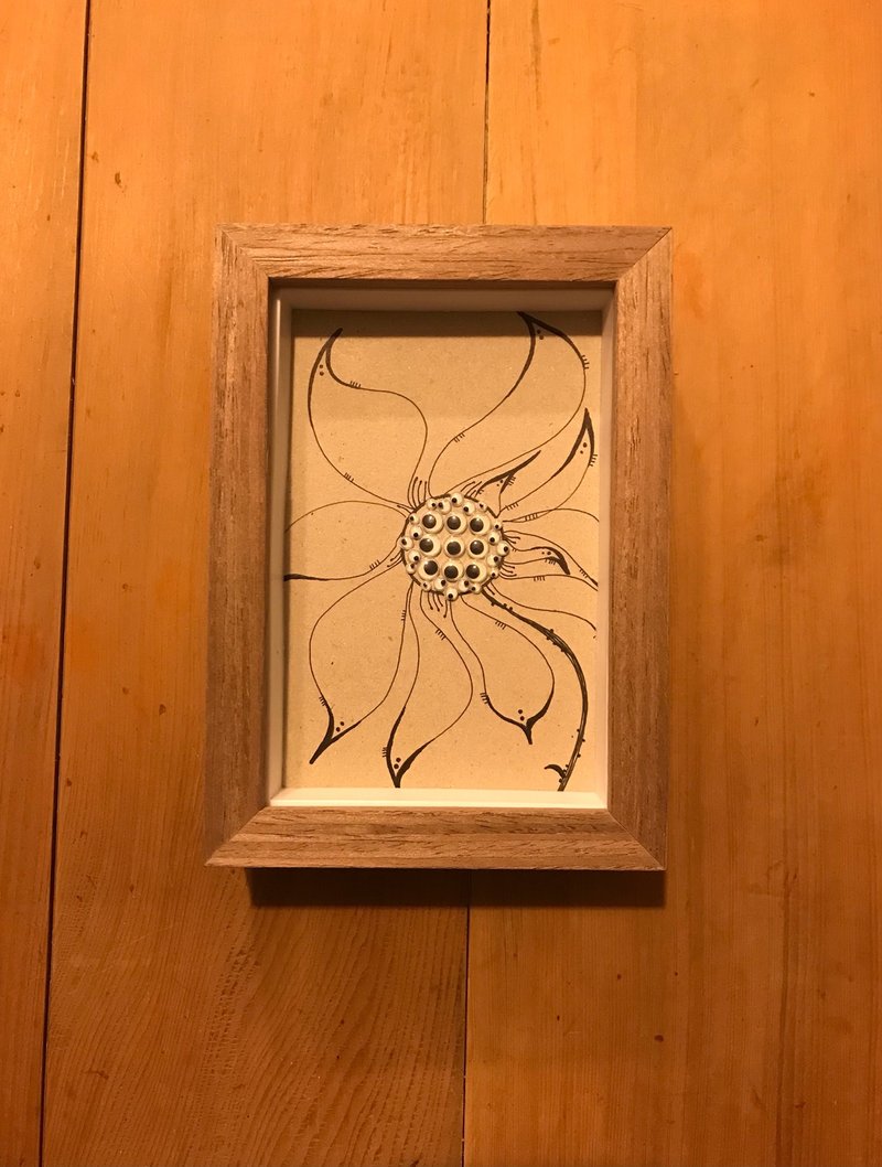 希望之子/手绘原作 绘画作品 - 画框/相框 - 纸 灰色