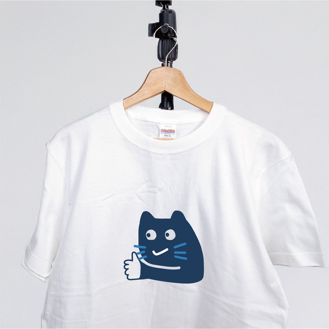 印花猫 T-shirt | 生活感 日常插画 | 手作绢印 | A026 - 女装 T 恤 - 棉．麻 多色