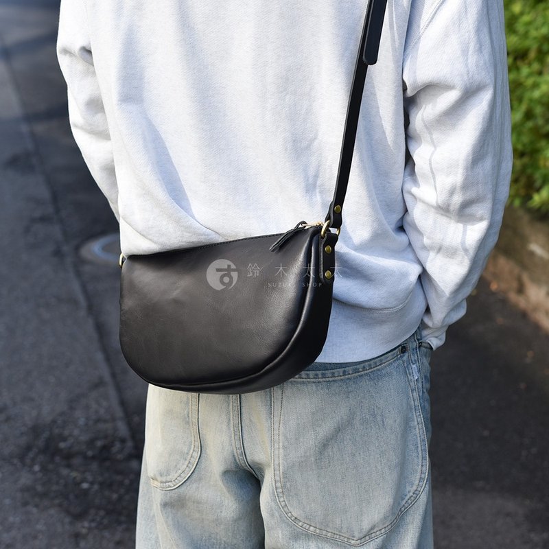 日本职人手作皮革半圆马鞍包 CK-17 - 侧背包/斜挎包 - 其他材质 多色