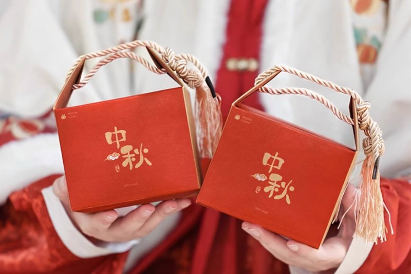 【禾果】中秋团圆手提小礼盒(2入)-中秋礼盒 - 水果干 - 纸 红色