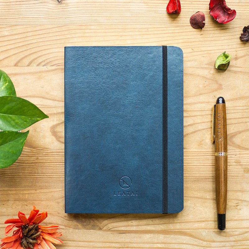 Leatai Vida 风格手帐。一日一页(无时效自填式) - 深海蓝 - 笔记本/手帐 - 人造皮革 蓝色