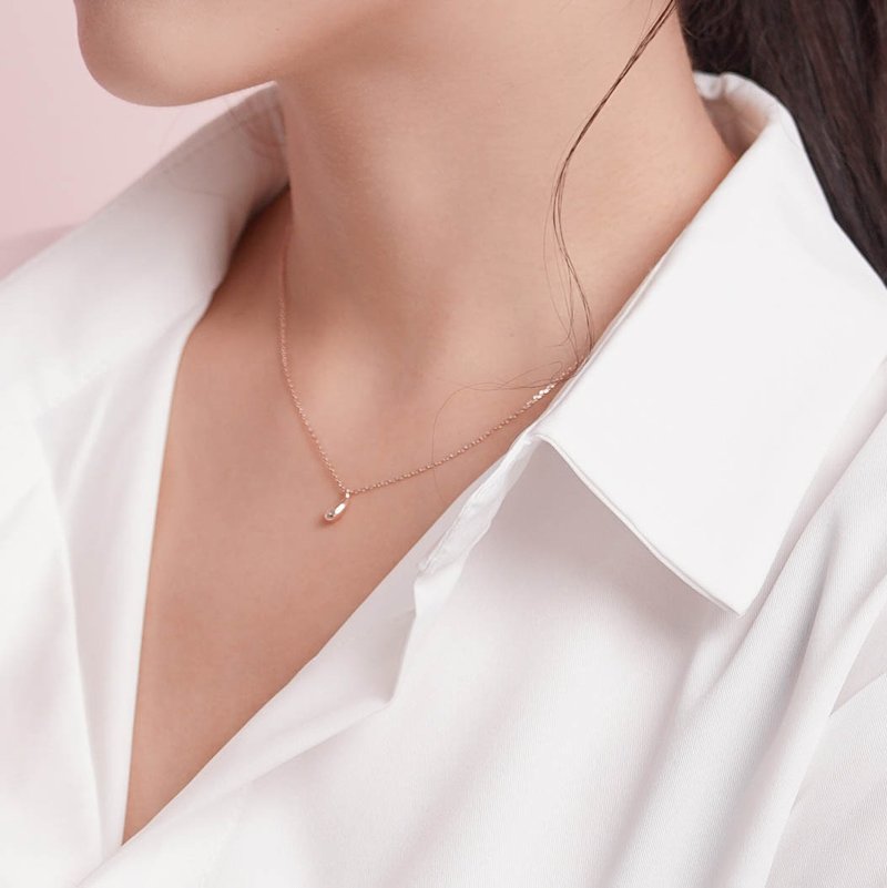 光点 | 点滴。水滴纯银锁骨项链 - 项链 - 纯银 银色
