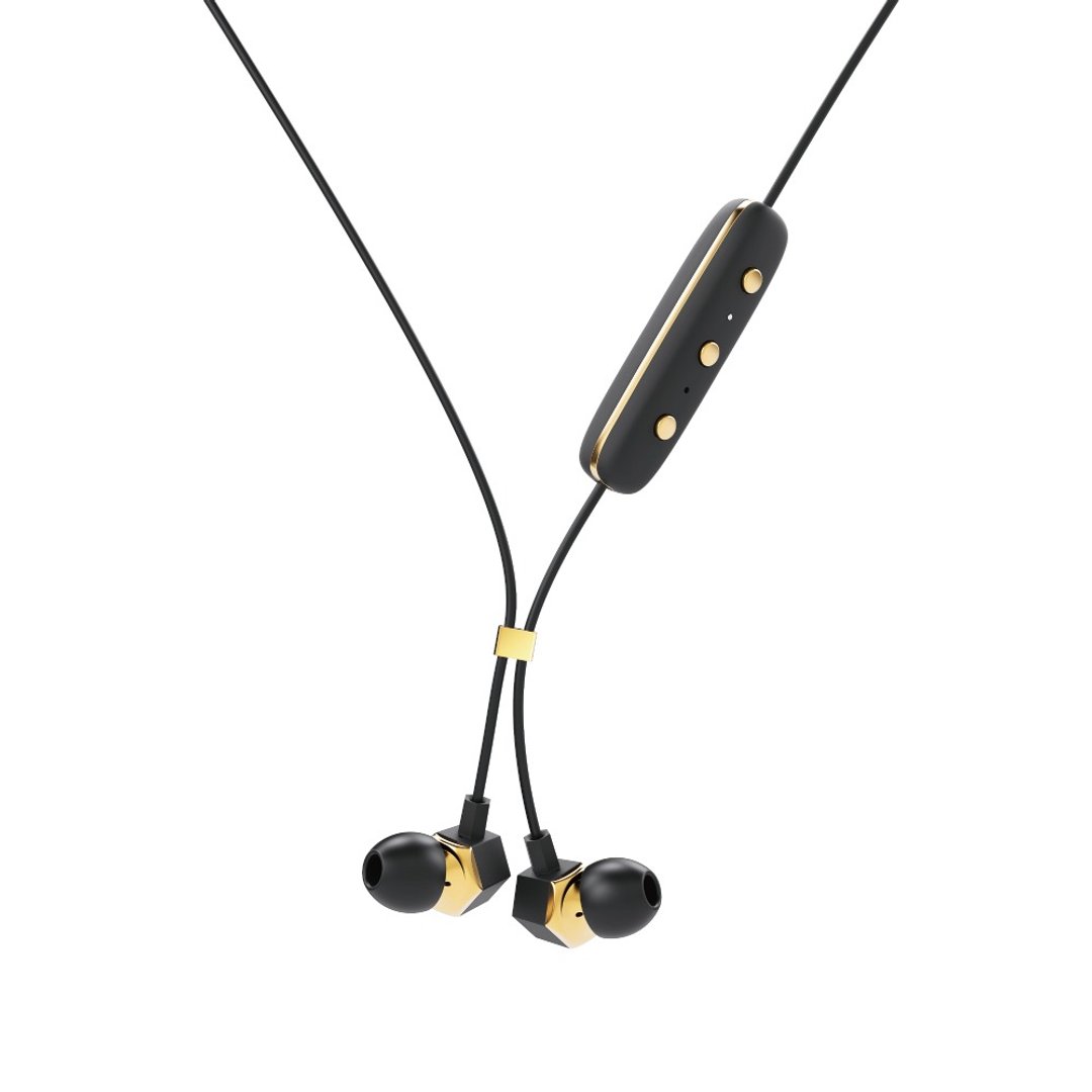 HAPPY PLUGS EAR PIECE 蓝牙坠饰耳道式耳机-黑金 - 耳机 - 塑料 黑色