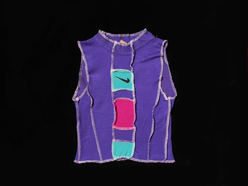 REGETHER 古着改制 NIKE 螺纹针织背心-20 - 女装背心 - 棉．麻 紫色