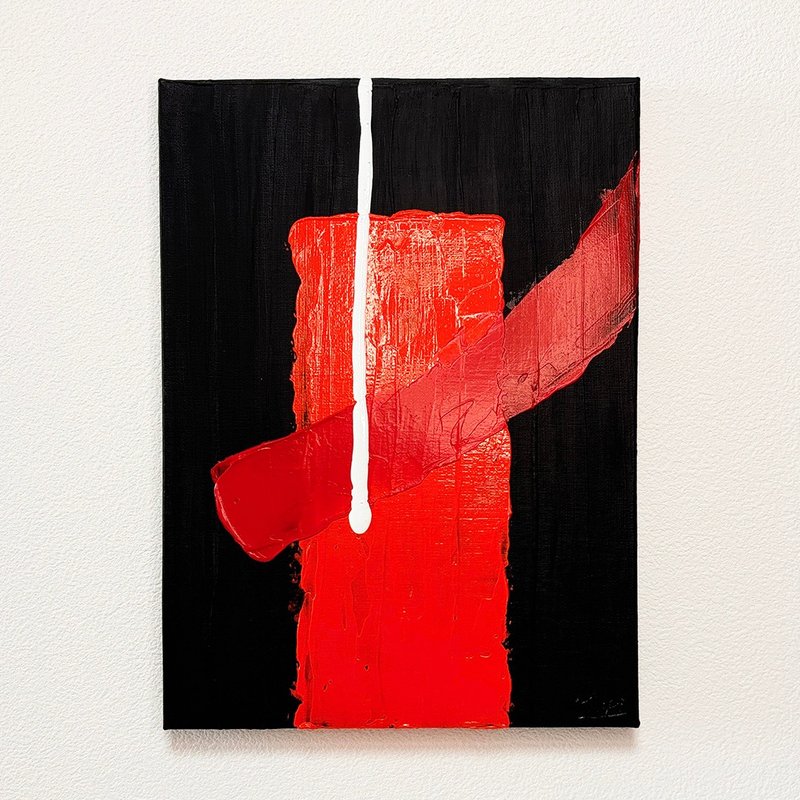 原画 原创 绘画 压克力画 交错 33.3×24.2cm - 海报/装饰画/版画 - 其他材质 橘色