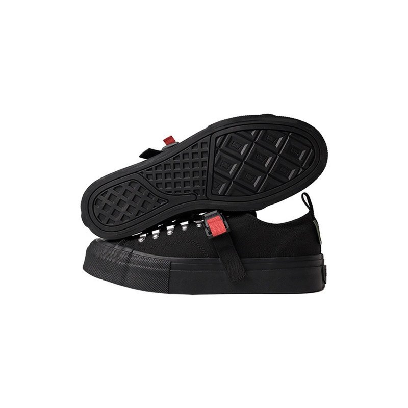 特工 考杜拉低帮厚底机能户外扣硫化帆布鞋 - 男款休闲鞋 - 其他材质 黑色