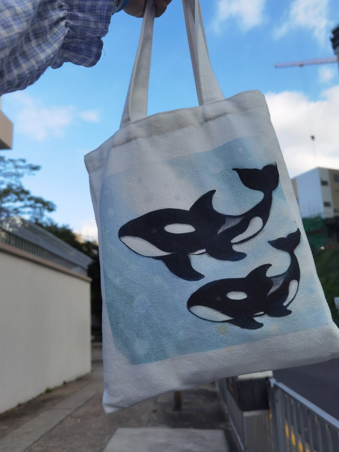 原创独家设计 杀人鲸 虎鲸 袋 a4 totebag环保袋 @artisticroom - 其他 - 棉．麻 蓝色