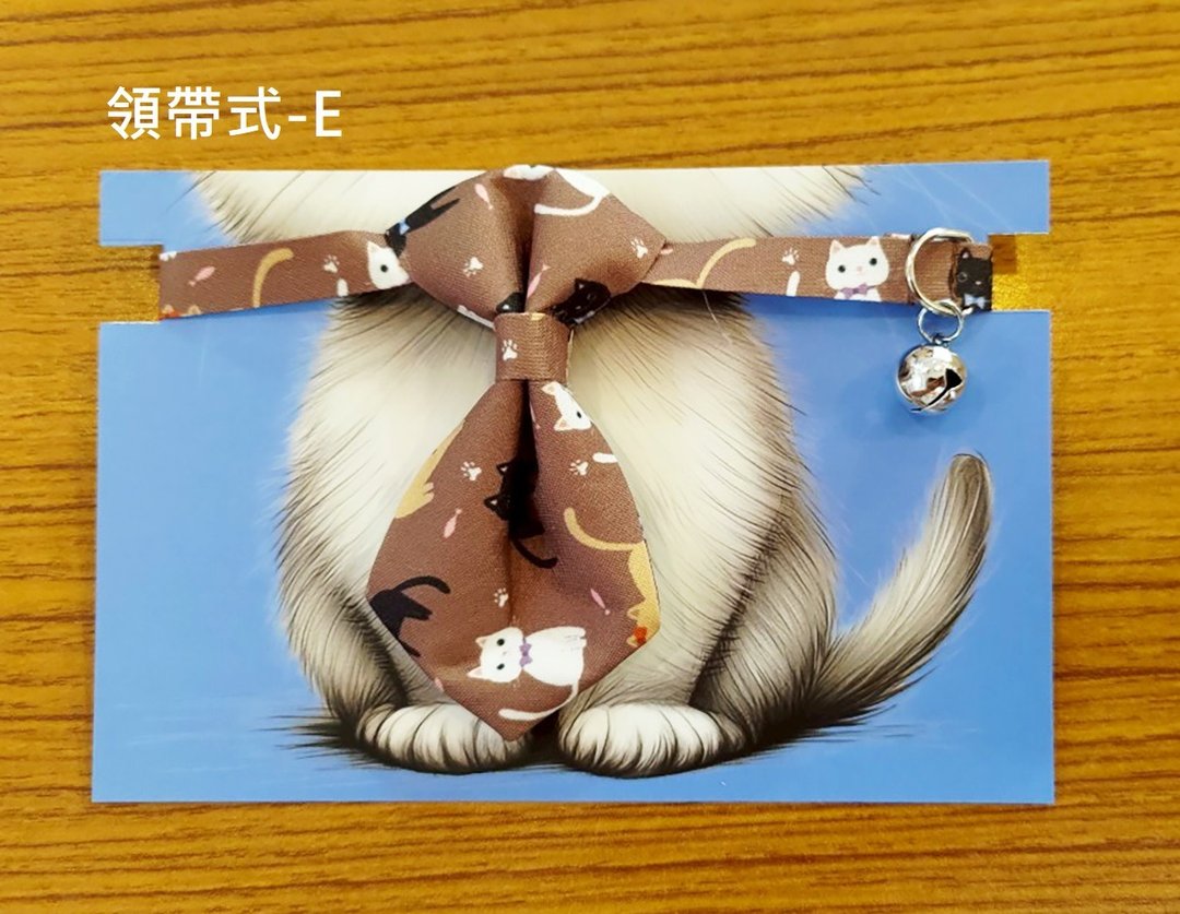 3猫小铺独家设计猫咪图案项圈-领带式E - 项圈/牵绳 - 聚酯纤维 