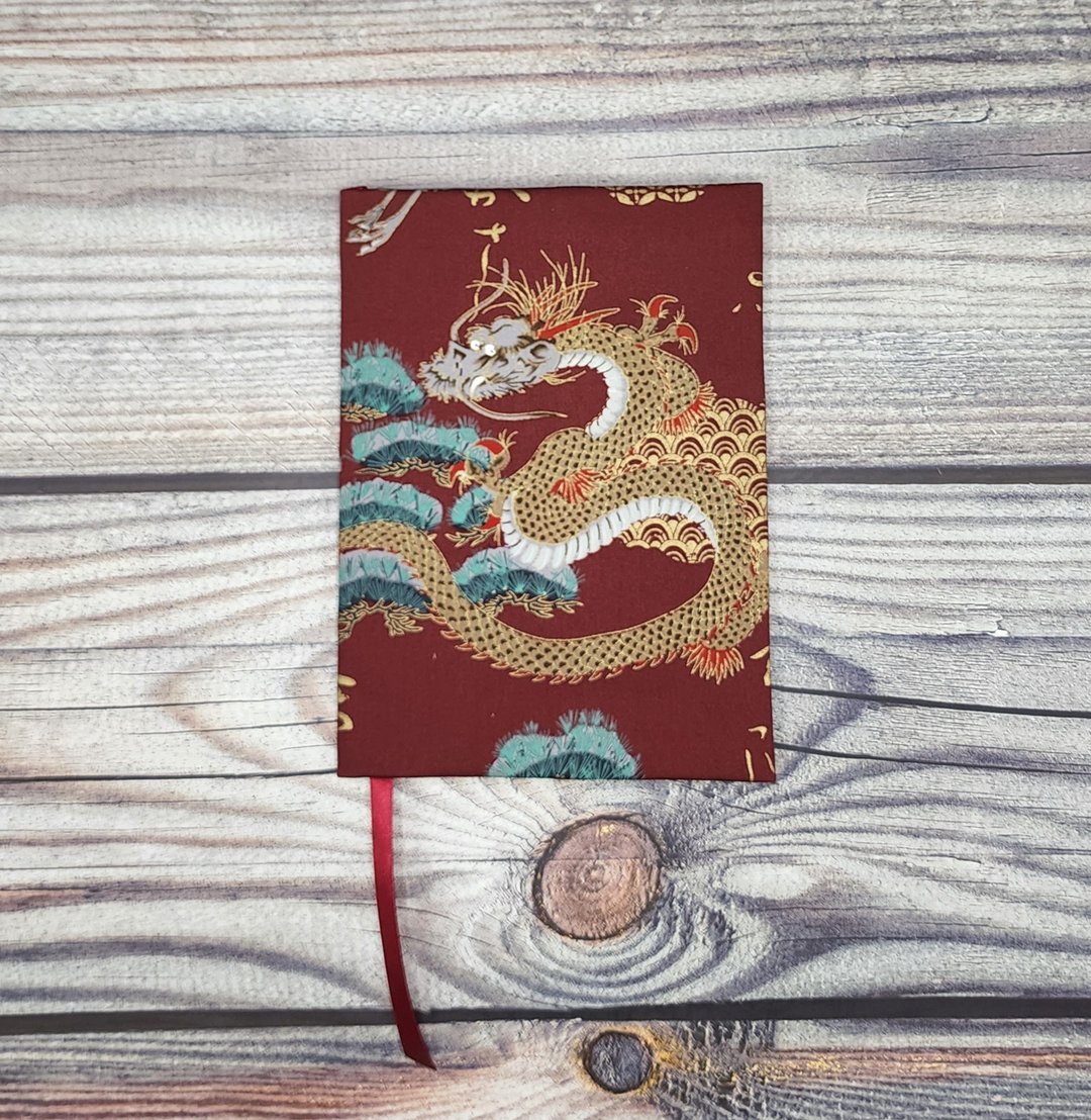 龙凤图腾布面书套 (红色底) - 书衣/书套 - 其他材质 