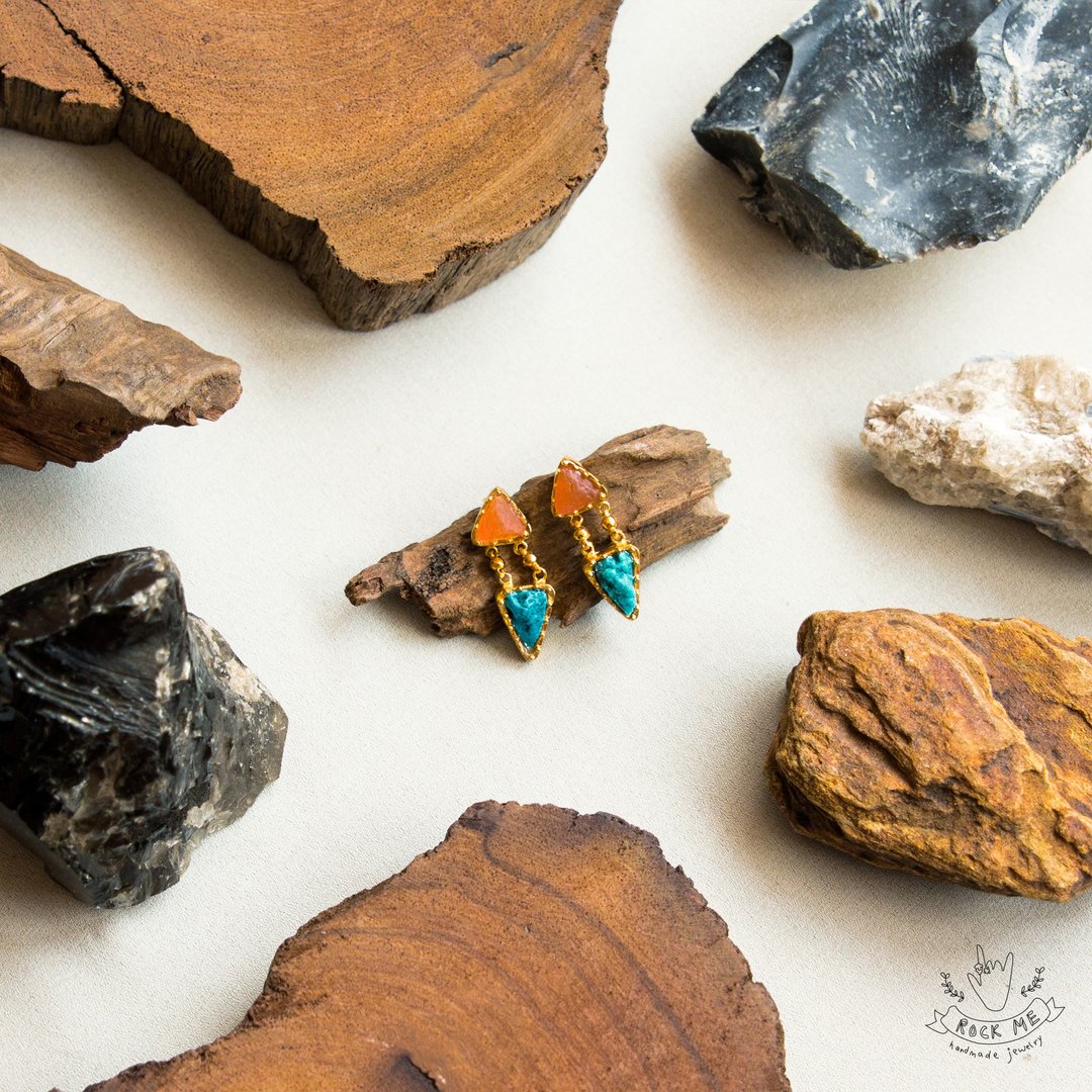 Earth Earrings - 耳环/耳夹 - 铜/黄铜 
