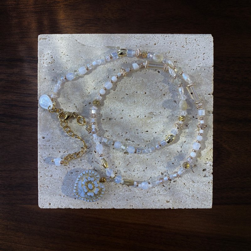 Atelier Pluton实验序号 | PL479 - 项链 - 玻璃 白色