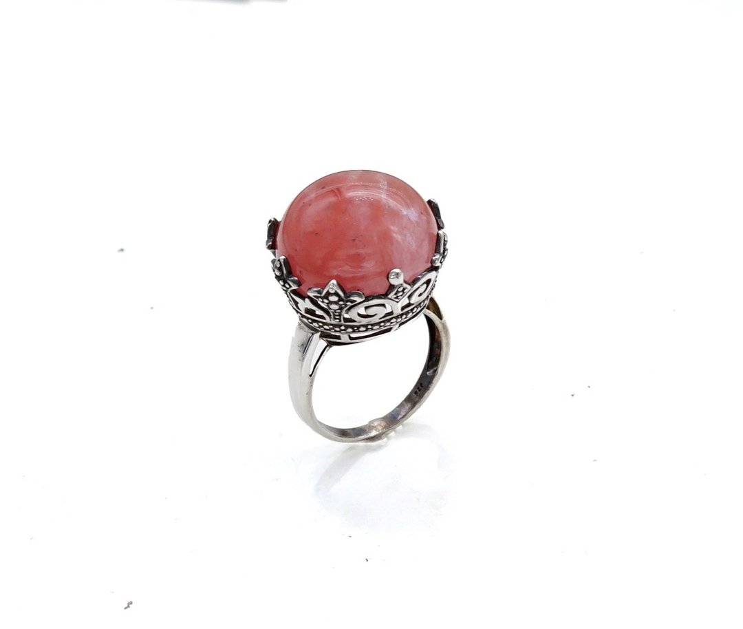 Silver Ring with Rutilated Quartz - 戒指 - 其他金属 粉红色