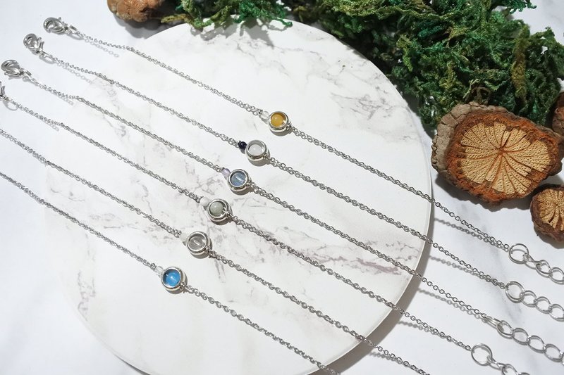 【微小系列4 - 春日】天然石手链 - 手链/手环 - 其他金属 