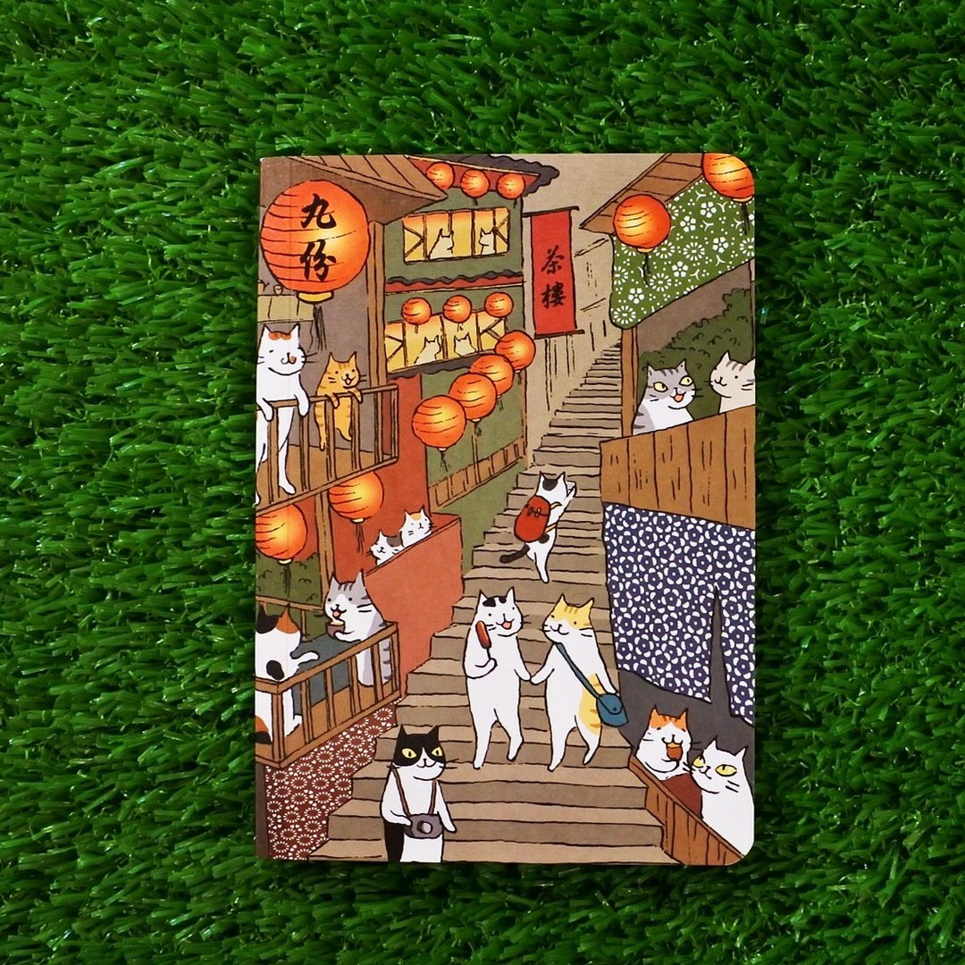 3猫小铺猫咪笔记本-九份山城(插画家:猫小姐) - 笔记本/手帐 - 纸 