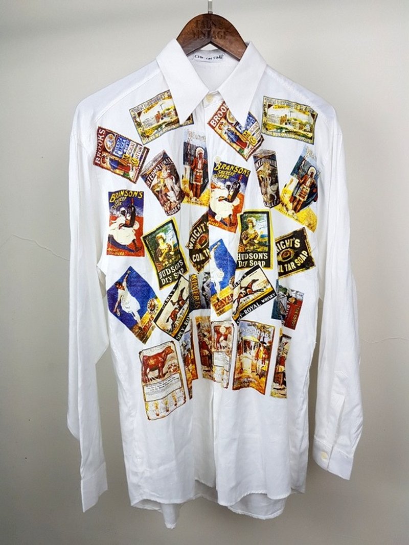 小龟葛葛 - 日本 美式邮票 古着衬衫 - 男装衬衫 - 棉．麻 