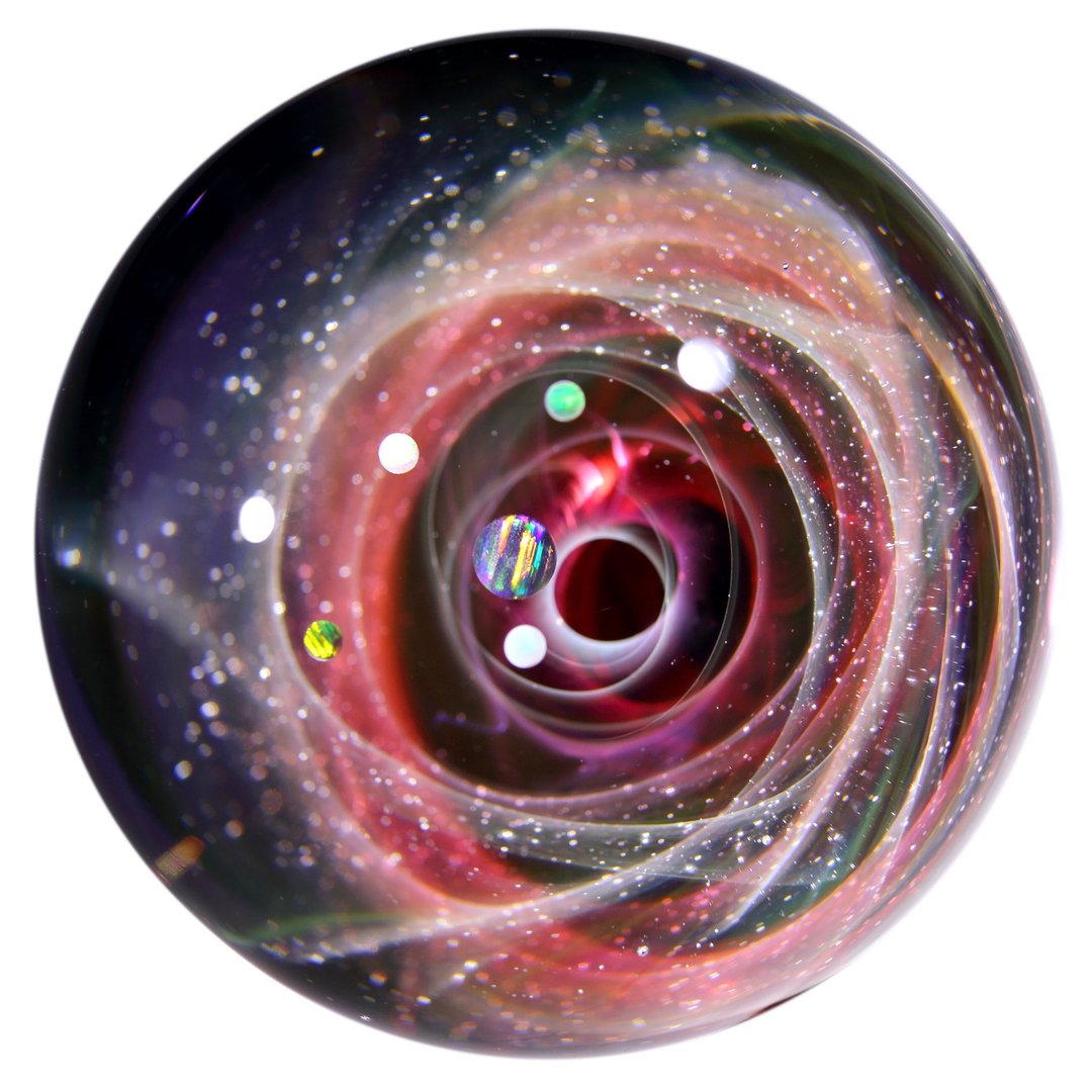 71mm 宇宙玻璃球摆设 no.M254 - 摆饰 - 玻璃 红色