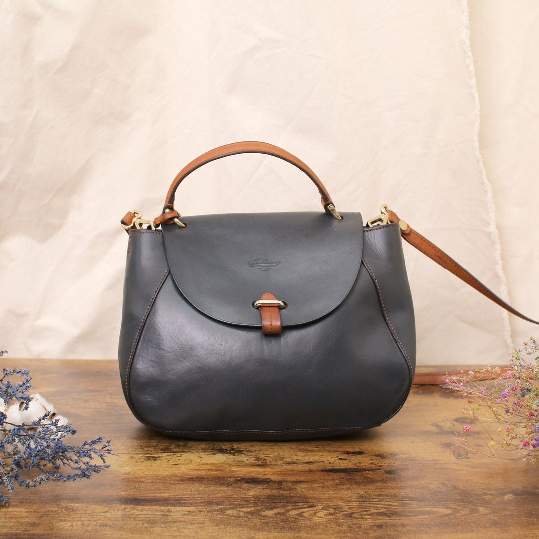 Back to Green:: 经典复古包 Boldrini Selleria vintage bag - 侧背包/斜挎包 - 真皮 