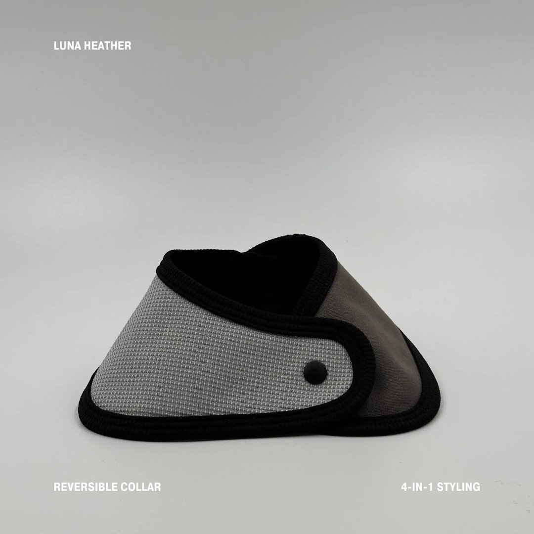 Zuuie Luna Heather 百搭宠物围巾/颈圈 - 灰色 - 项圈/牵绳 - 聚酯纤维 灰色