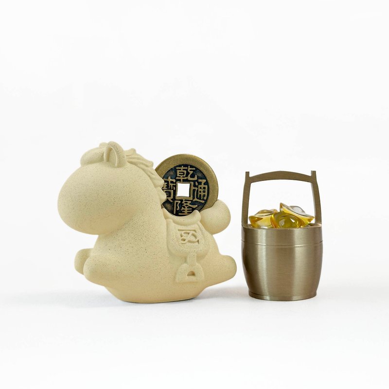 【快速出货】环保水泥 马年摆饰 | 马上有钱 开运礼盒 圣诞礼盒 - 摆饰 - 水泥 多色