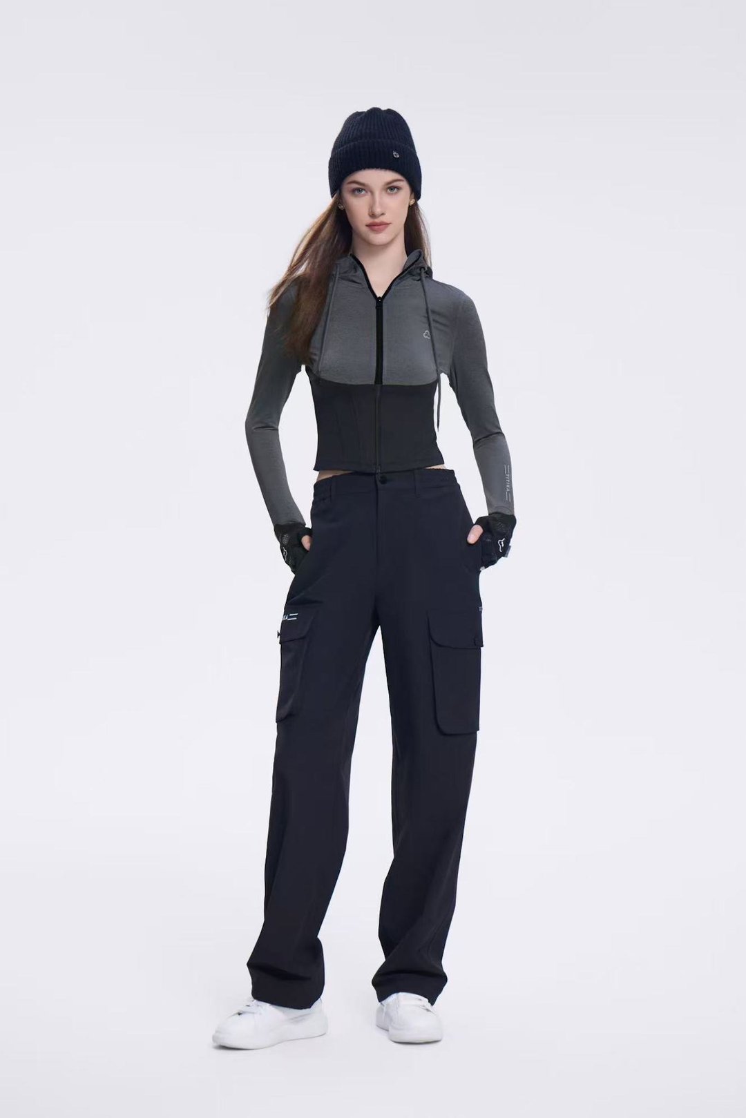 Smokey Tapered Jacket - 女装运动衣 - 聚酯纤维 灰色