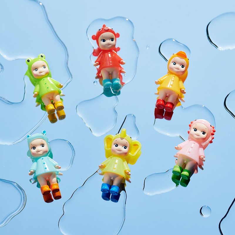 Sonny Angel MiniFigure 雨衣派对 限定版公仔 (盒装6入) - 玩偶/公仔 - 其他材质 