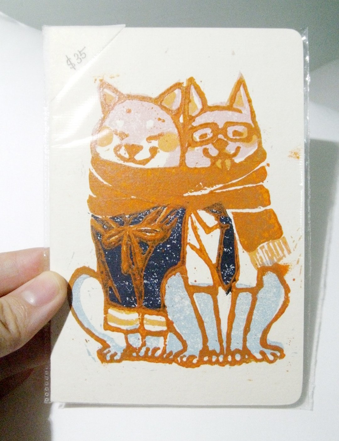 手工版画/2018犬年卡片 - 卡片/明信片 - 纸 