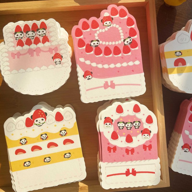 【草莓蛋糕】异形机关蛋糕装饰手帐便签可爱 - 笔记本/手帐 - 纸 多色