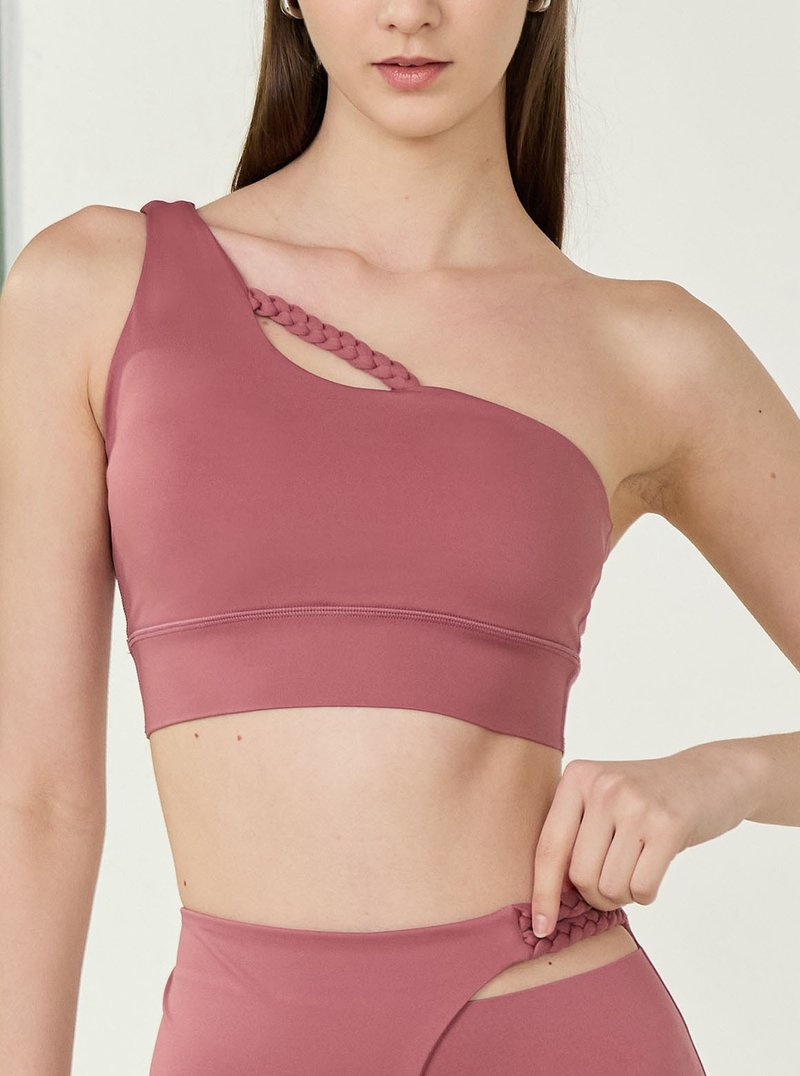 【S2N】ME ! 编织单肩美背上衣_Desert Coral T043 - 女装运动内衣 - 尼龙 红色