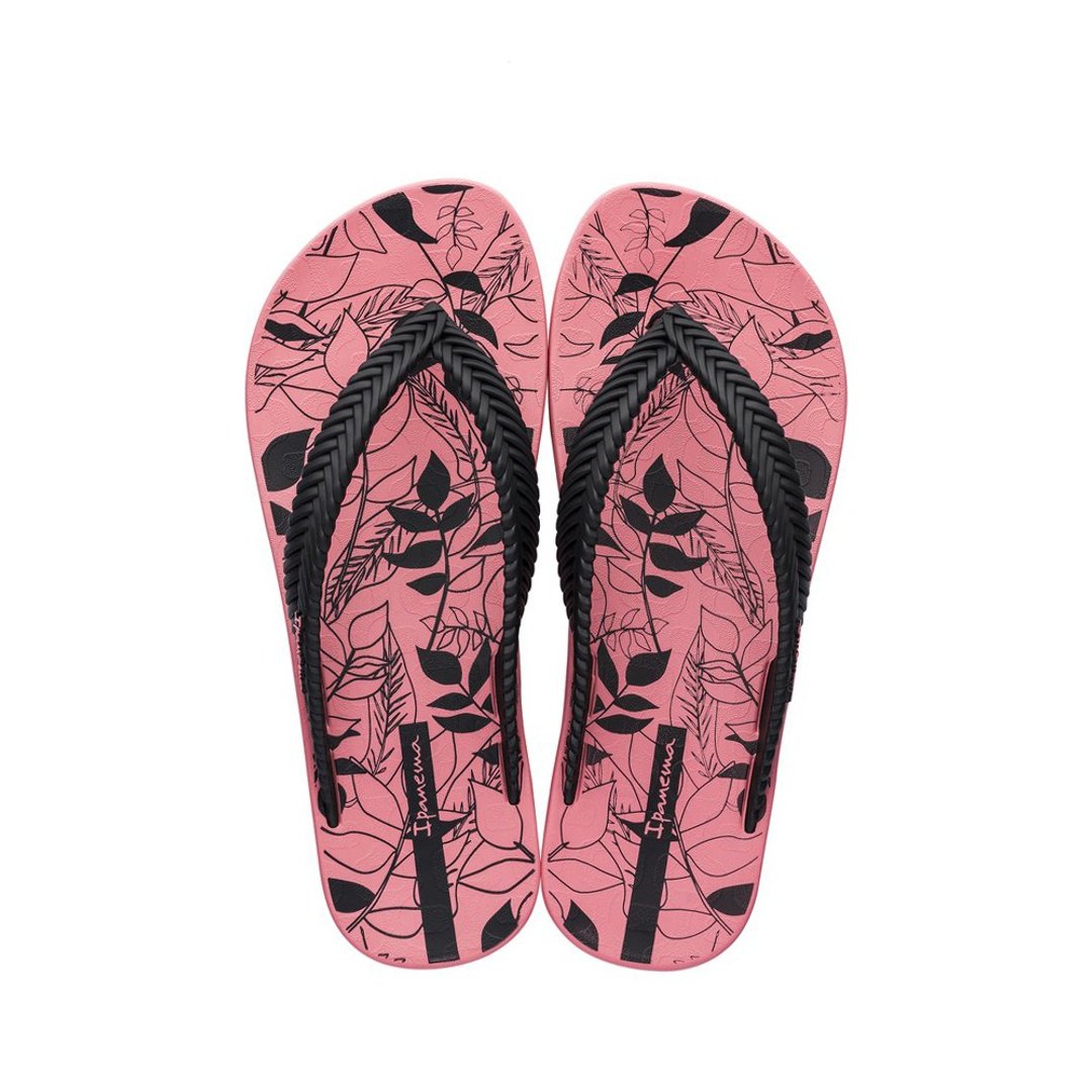 【IPANEMA】自然花卉系列女拖鞋 NATURE黑粉色IP2626920505 - 男女凉鞋 - 橡胶 粉红色