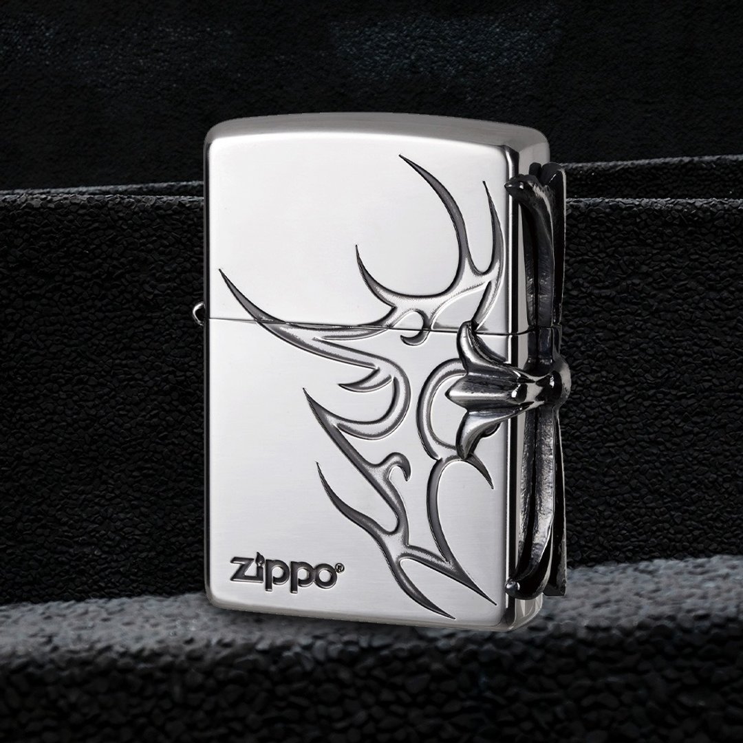 【ZIPPO官方旗舰店】 十字金属徽章(全亮银)防风打火机 ZA-3-155B - 其他 - 铜/黄铜 银色