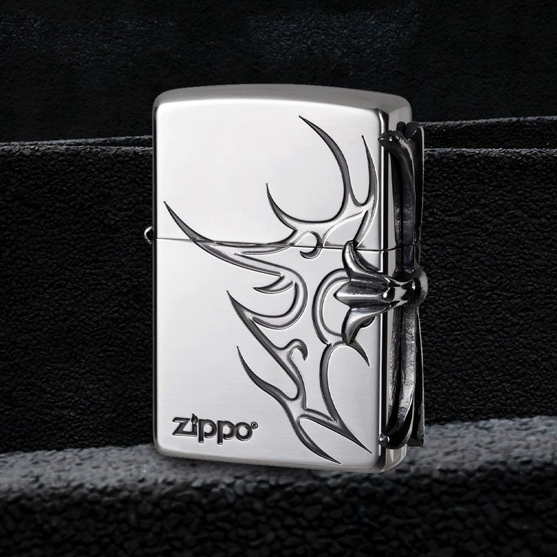 【ZIPPO官方旗舰店】 十字金属徽章(全亮银)防风打火机 ZA-3-155B - 其他 - 铜/黄铜 银色