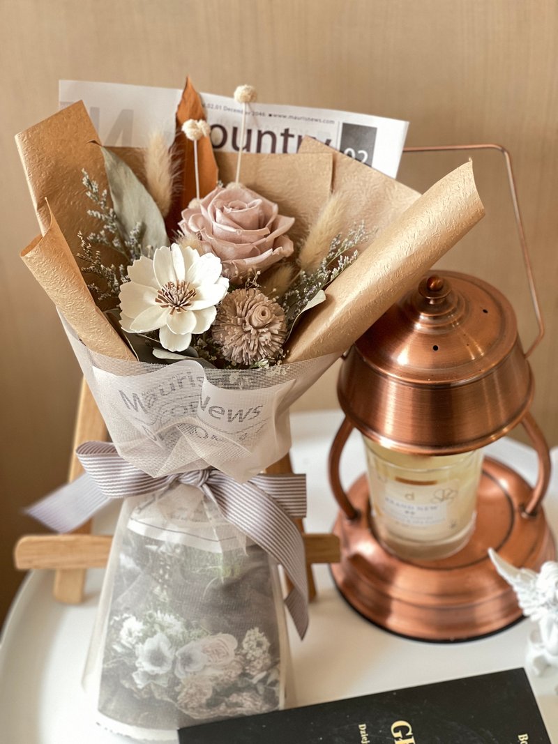 【一人开课】永生玫瑰花束手作课 - 植栽 - 植物．花 