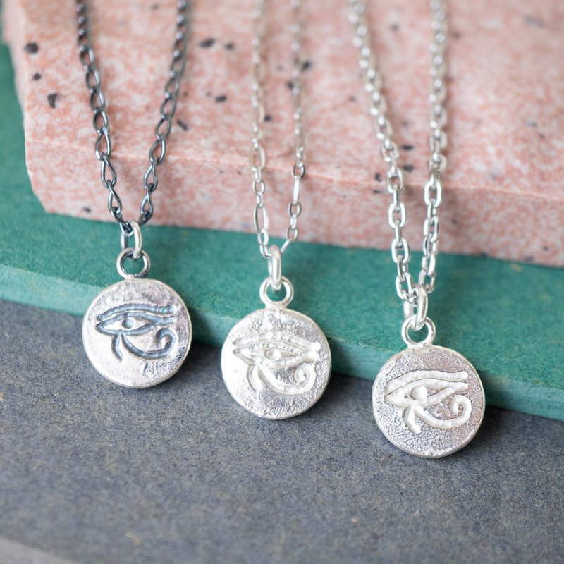 环游世界埃及【荷鲁斯之眼】图腾原创925纯银项链 - 项链 - 纯银 银色