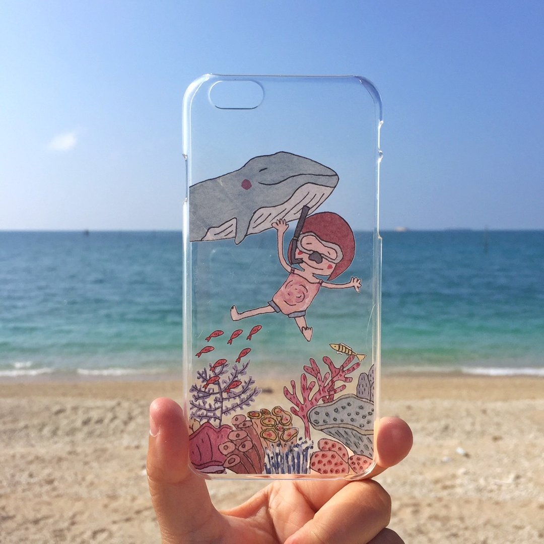 海洋世界 / 透明手机壳 / iPhone6/7/8 plus - 手机壳/手机套 - 塑料 蓝色