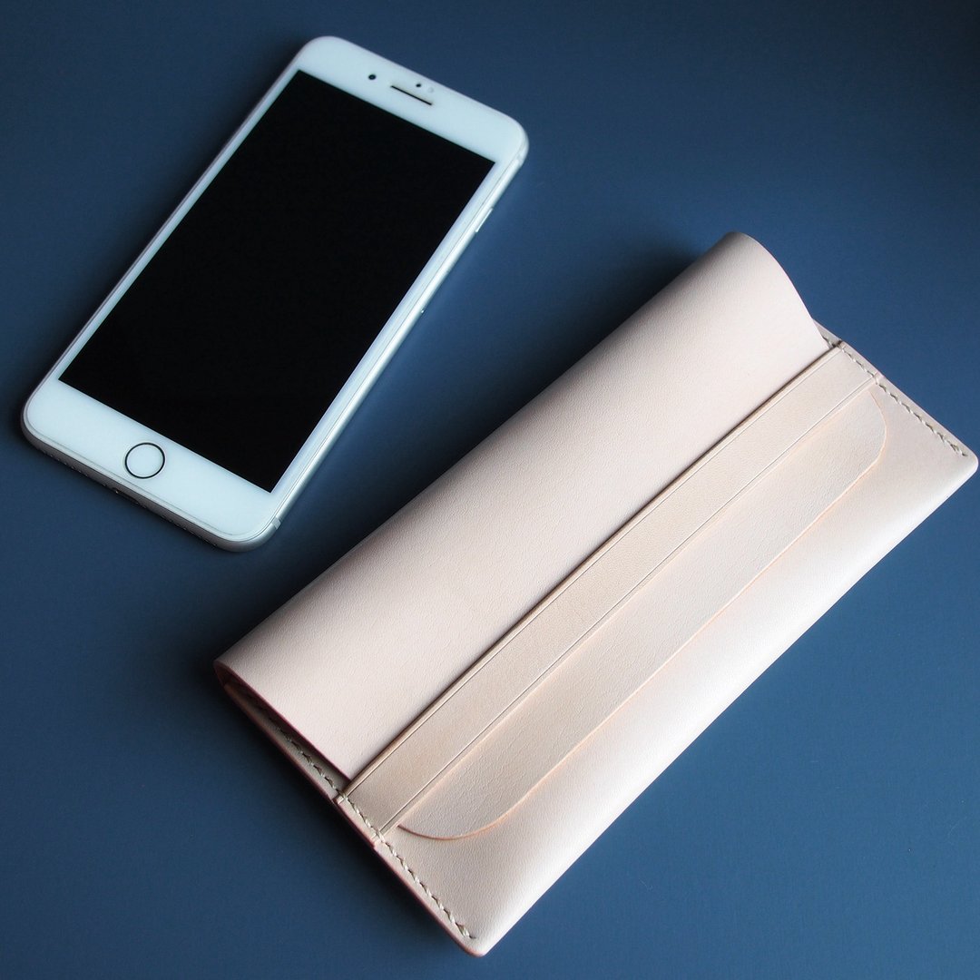 手作 iPhone 7 plus / iPhone 8 plus / iPhone 手机壳 - 手机壳/手机套 - 真皮 白色