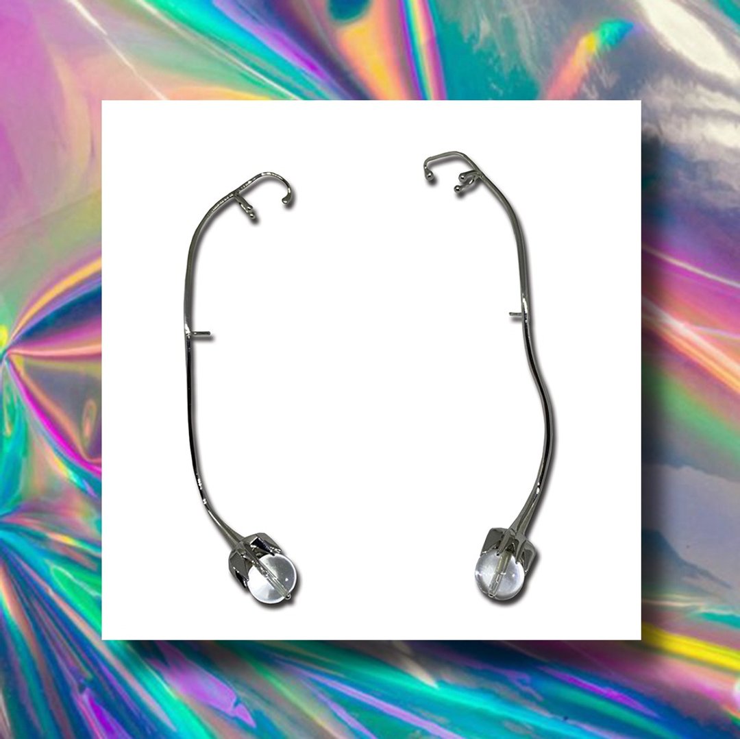 MAKLIPHON : Earrings - 耳环/耳夹 - 纯银 银色
