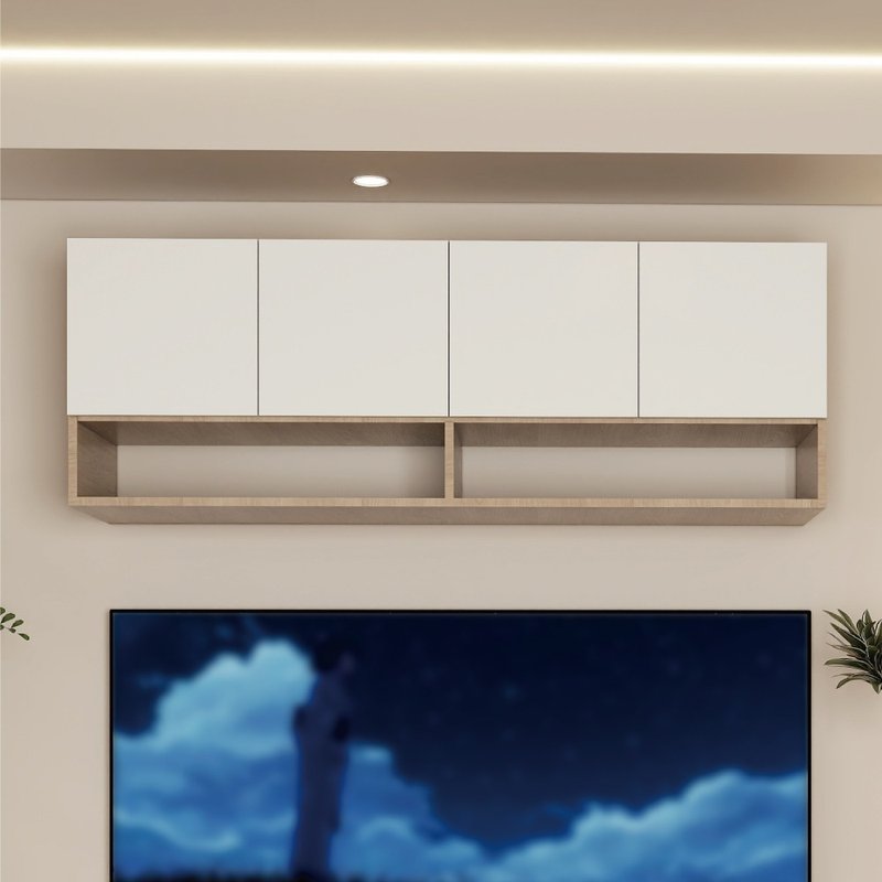 Starry 多门双格吊柜 - 其他家具 - 木头 卡其色