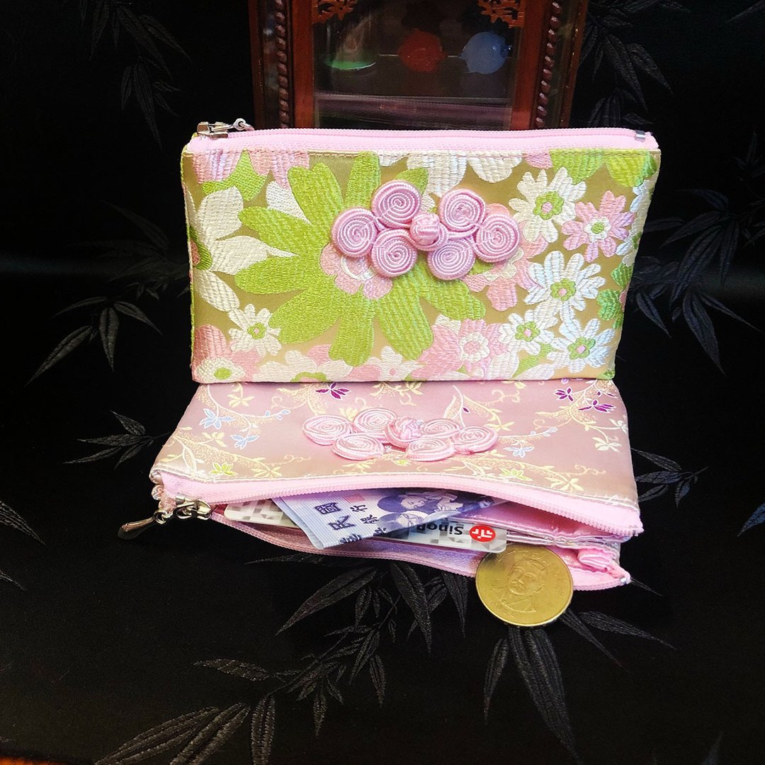 双层拉链式零钱包 - 收纳用品 - 丝．绢 多色