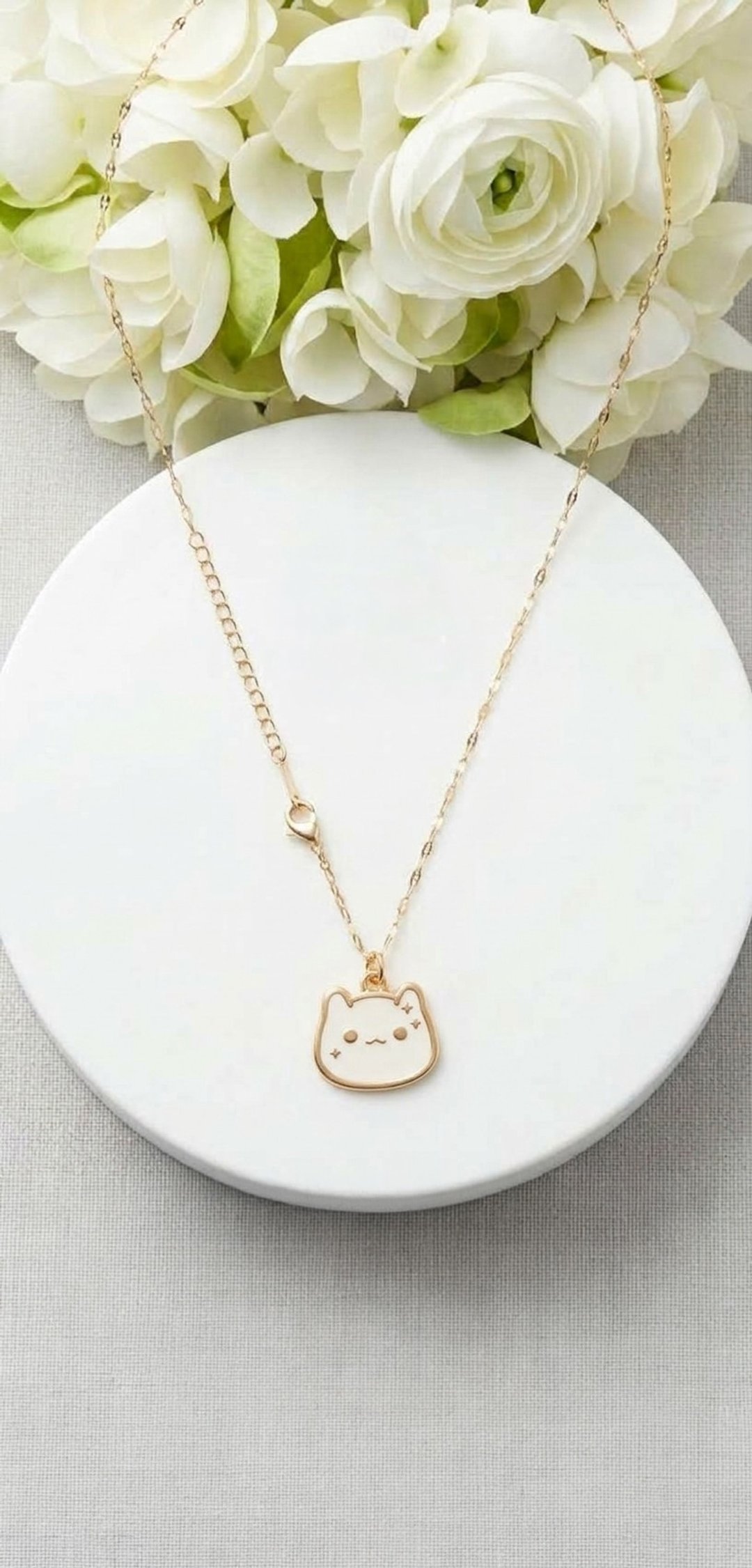 小可爱 猫头 猫爪 镀 925 银 颈錬 手錬 - 项链 - 其他金属 