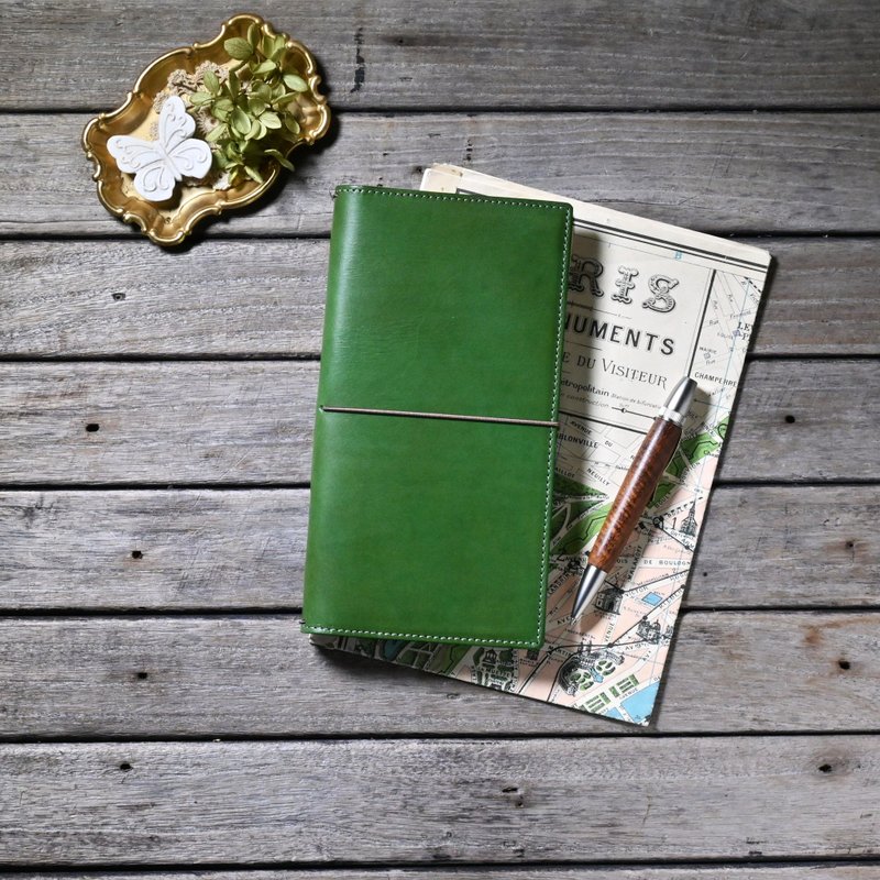 护照夹 Travelers Notebook 保护套 L 皮革 - 笔记本/手帐 - 真皮 黑色