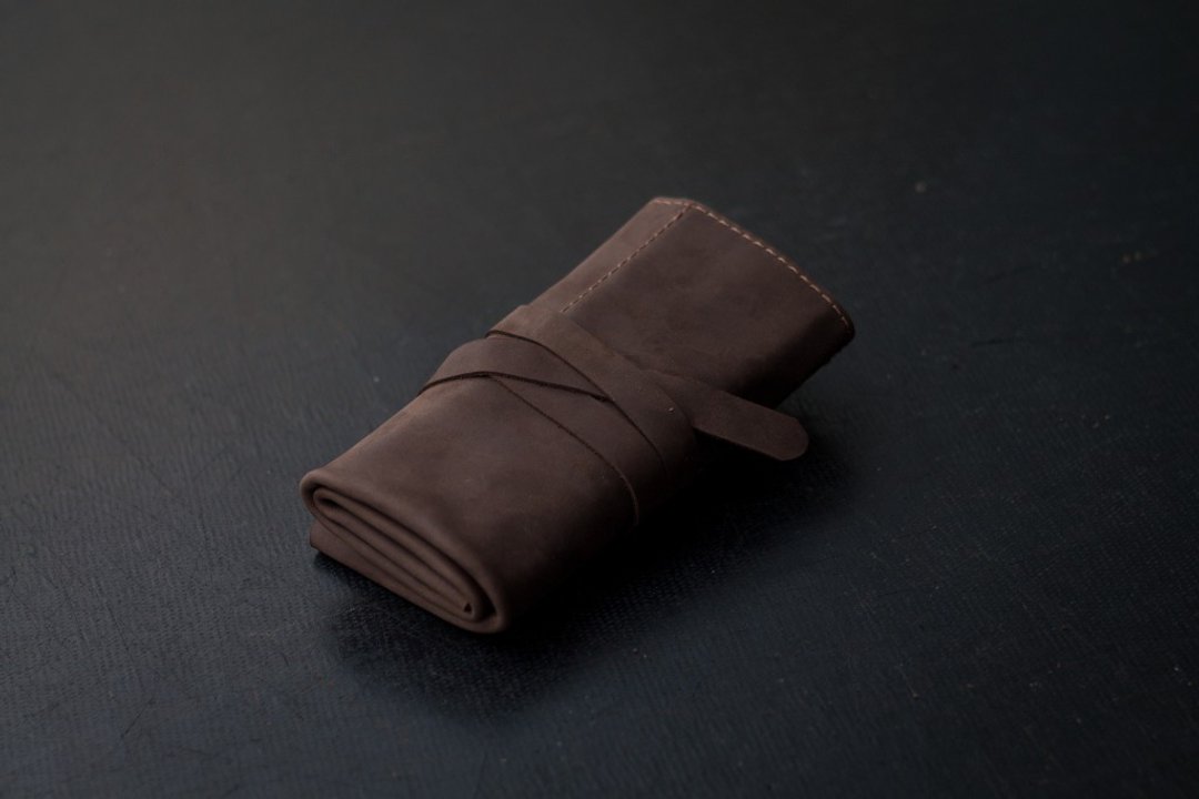 Leather Watch Roll for 2-5 watches, Leather watch pouch, watch case, watch box - 收纳用品 - 真皮 黑色