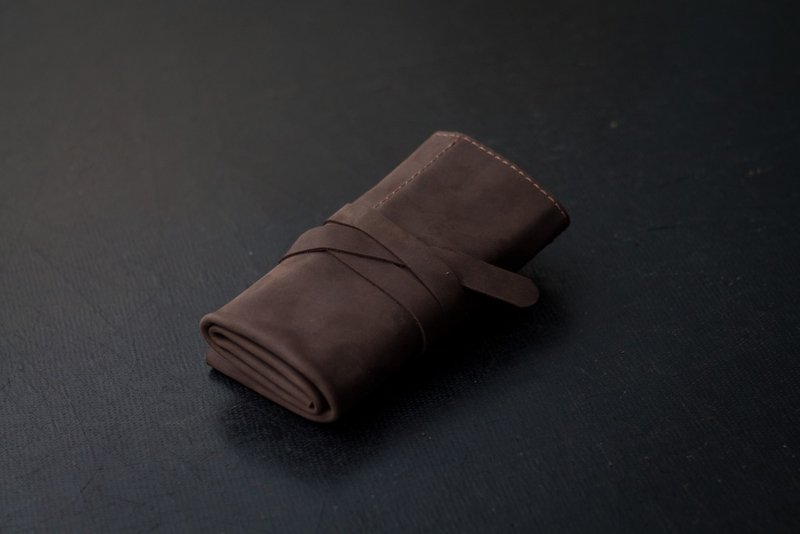 Leather Watch Roll for 2-5 watches, Leather watch pouch, watch case, watch box - 收纳用品 - 真皮 黑色