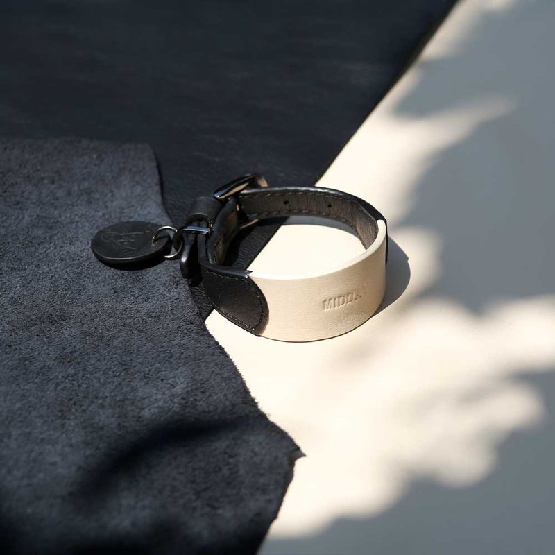 厚皮宠物项圈，真皮软皮，刻名字，宽狗项圈。 - 项圈/牵绳 - 真皮 黑色