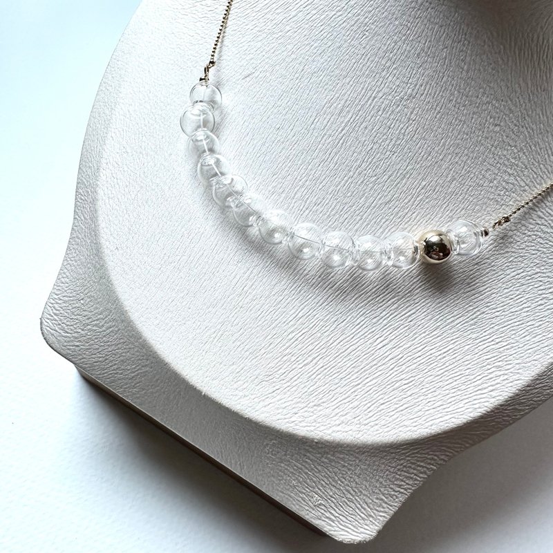 简约玻璃 x 铜项链 / 颈链 _S码 - 颈链 - 其他材质 金色